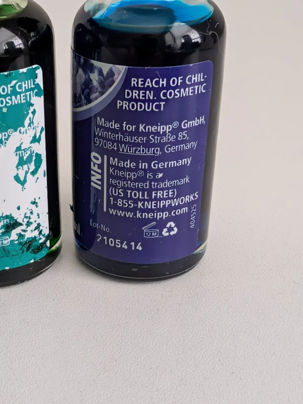 Kneipp Bath Oil Mini Lot 3 Eucalyptus Lavender Valerian & Hops 20ml/.67oz  You'l